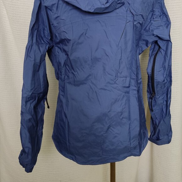 REI Elements E1 Hooded Blue Rain Jacket | Zipper | Vents | Waterproof | Medium - Picture 5 of 16